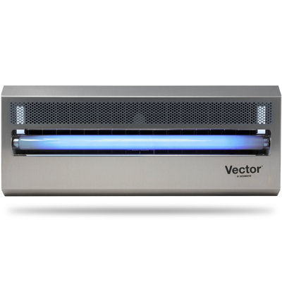 Catchmaster Vector 15 Silver, UV Light Fly Traps Indoor for Home, Gnat Traps for House Indoor, Electric UV Lamp Insect & Mosquito Killer, Silent Bug Light for Kitchen, Shed, Garage