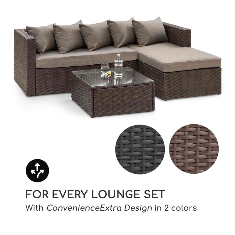 Theia Square Wicker Outdoor Coffee Table , 67cm cm W 65cm cm D, Brown