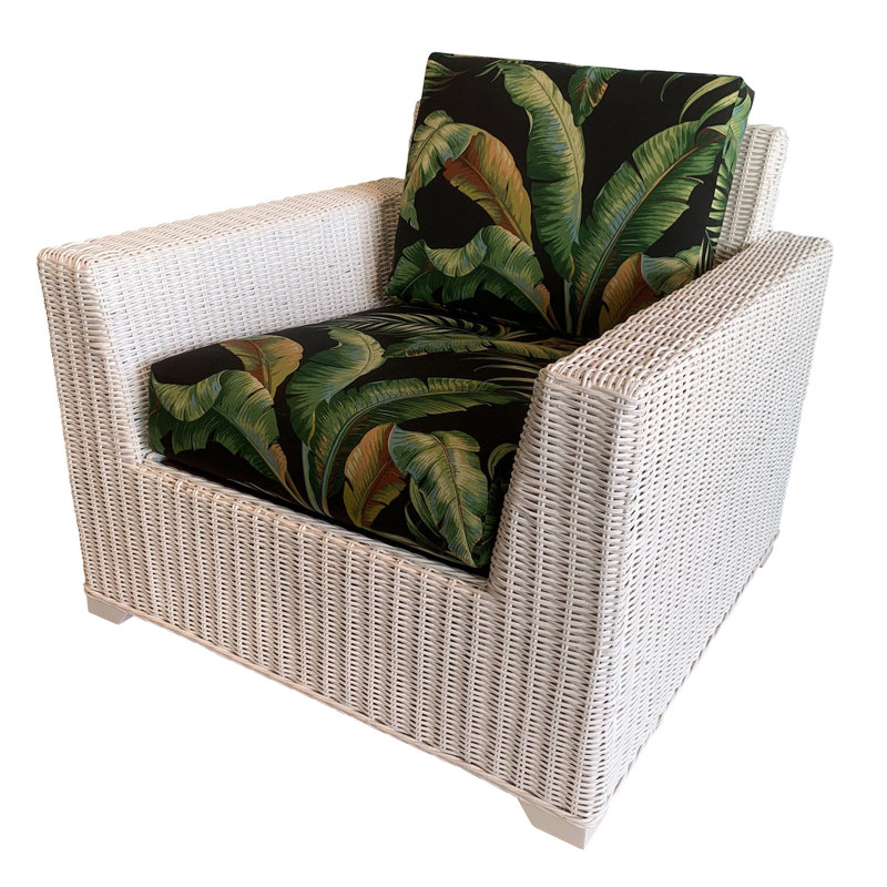 Fauteuil de 37 po de large Estes, Blanc