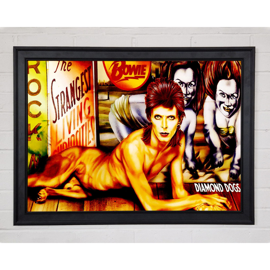 David Bowie Diamond Dogs Gerahmter Druck