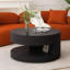 Table basse ronde, centre de table moderne avec rangement, table basse à rayures verticales pour salon, chambre à coucher-1160705461