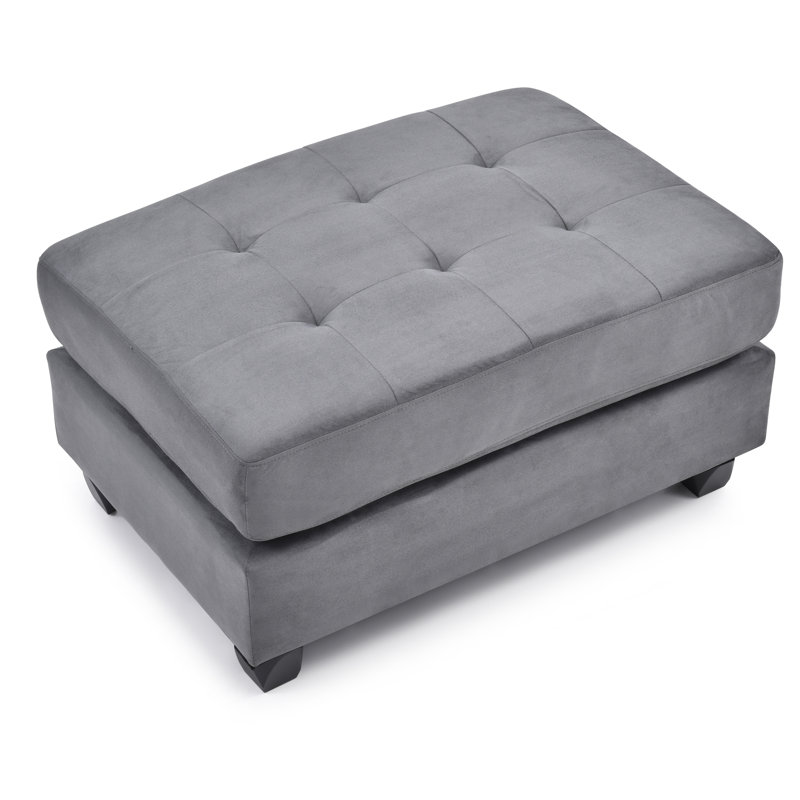 Malone Ottoman, Gray, Gray