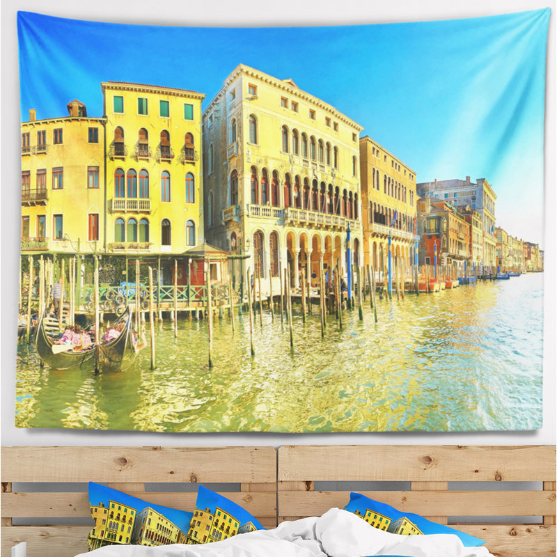 Tapisserie venice grand canal cityscape ting, H 50 po x l 60 po