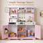 Cuisine en bois pour enfants avec lumières et sons, cuisine de jeu d'imitation avec accessoires pour les tout-petits de 3 à 8 ans-132786938