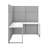 Easy Office 2 Person L-Shaped Desk Workstation with Panels Cubicle - Reversible-49663018