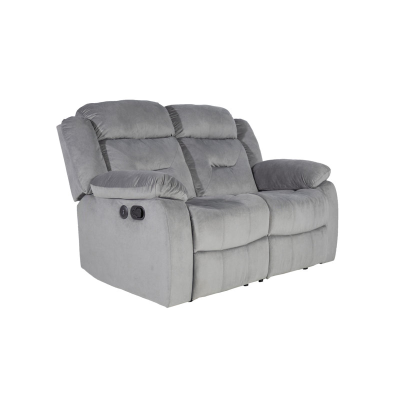 Recliner Loveseat PU Leather Recliner Sofa Oversized Recliner Modern Sofa Convertible Sofa, Dark Gray