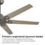 Ventilateur de plafond 64 po à 6 pales avec moteur à courant continu et réversible avec télécommande-592839601-592839614