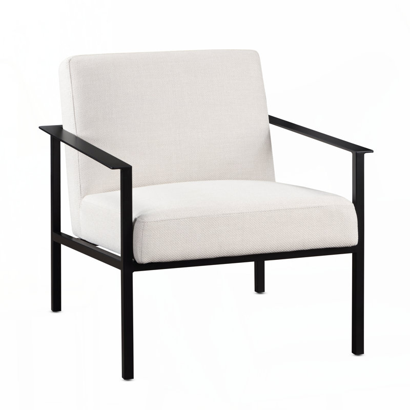 Fauteuil d'appoint en métal blanc Millie
