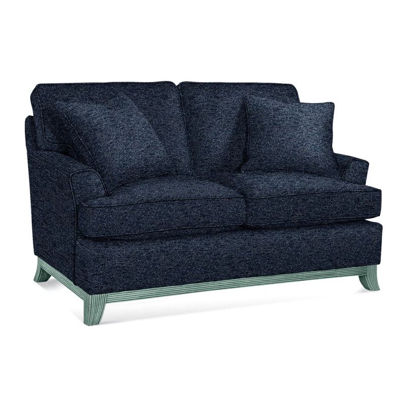 Oaks Way Upholstered 60'' Loveseat, Basic Navy; 0317-61, Flax