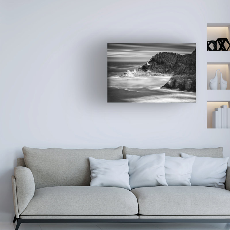 Art mural sur toile tendue - Rick Berk «Perché au-dessus du Pacifique», art mural pour salon, chambre à coucher ou bureau - 22 x 32