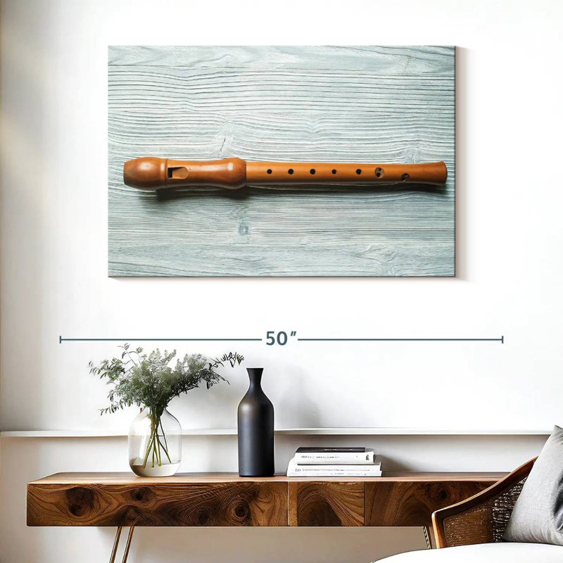 Abarca Musical Wooden Flute, 26" H x 39" W