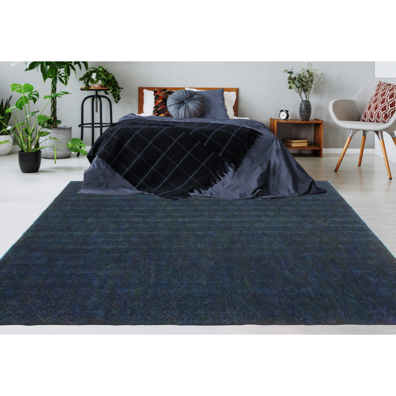 Tapis mauve à tissage plat Rainbow Dye Behrang