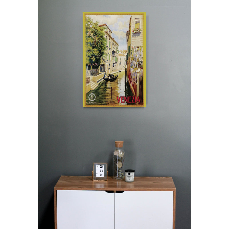 Achetez Art for Less Venezia Italia voyage publicité rétro toile tendue décor, H 24 po x l 16 po x P 1,5 po