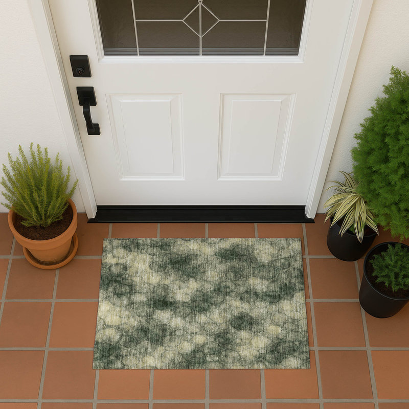 Machine Washable Indoor/Outdoor Chantille ACN2424 Abstract Rug, Rectangle 1'8" x 2'6"