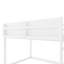 Lit superposé bas simple au-dessus de simple, lit superposé au sol avec échelle, lit superposé simple en bois massif pour enfants et enfants, blanc-359705131
