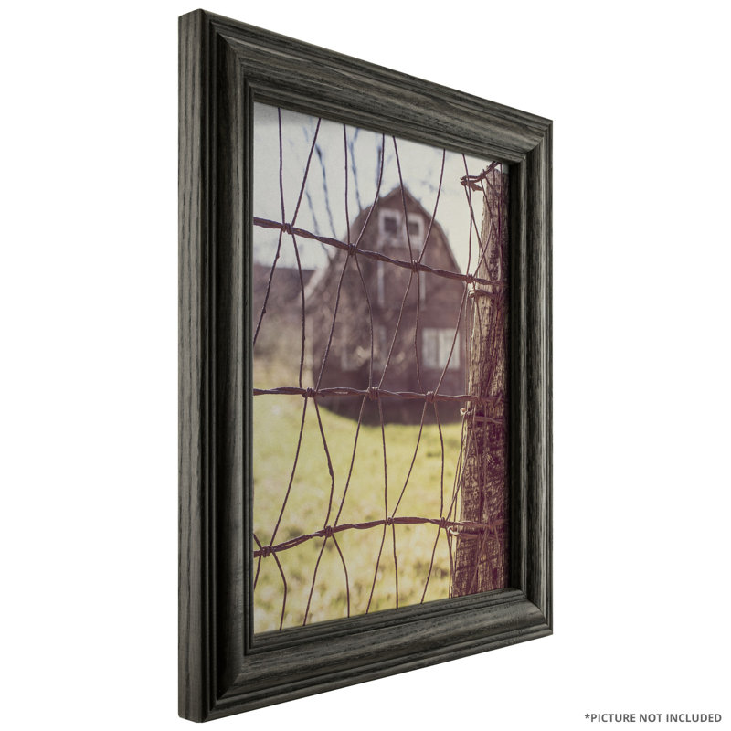 Cadre photo à grain de bois 1,27 po de largeur, 24" X 24", Bleu gris