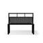 Bureau rectangulaire en bois massif noir, bureau-118342338