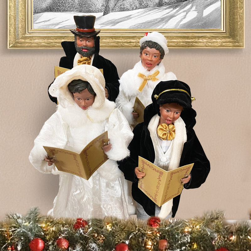 Black Christmas Splendor Carolers