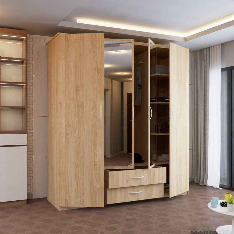 Manufactured Wood Wardrobe, Oak