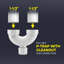 Couvercle en PVC 1-1 / 2 po. Joint de solvant H x H, drain en PVC blanc, raccord d'évacuation et d'évacuation, (paquet de 50)