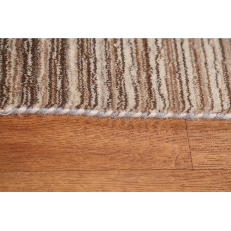 Tapis oriental géométrique Gabbeh noué à la main 6 x 8