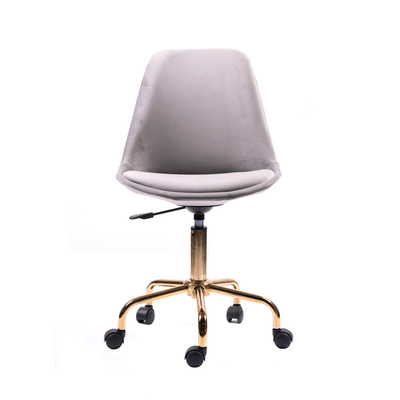 Velvet Task Chair, Grey