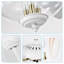 Ventilateur de plafond 52 po à profil bas, ventilateurs de plafond modernes blancs avec télécommande pour chambre à coucher, salon, 3 vitesses, abat-jour en verre - blanc mat