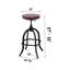 Tabouret de bar pivotant en bois massif Fermenich