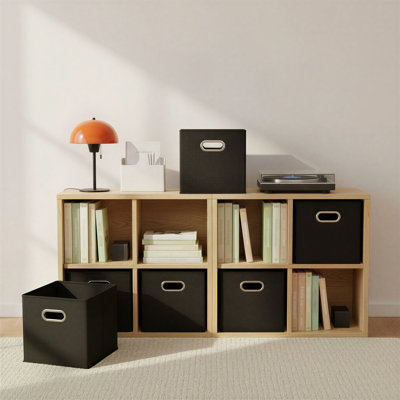 Bacs de rangement ouverts en tissu