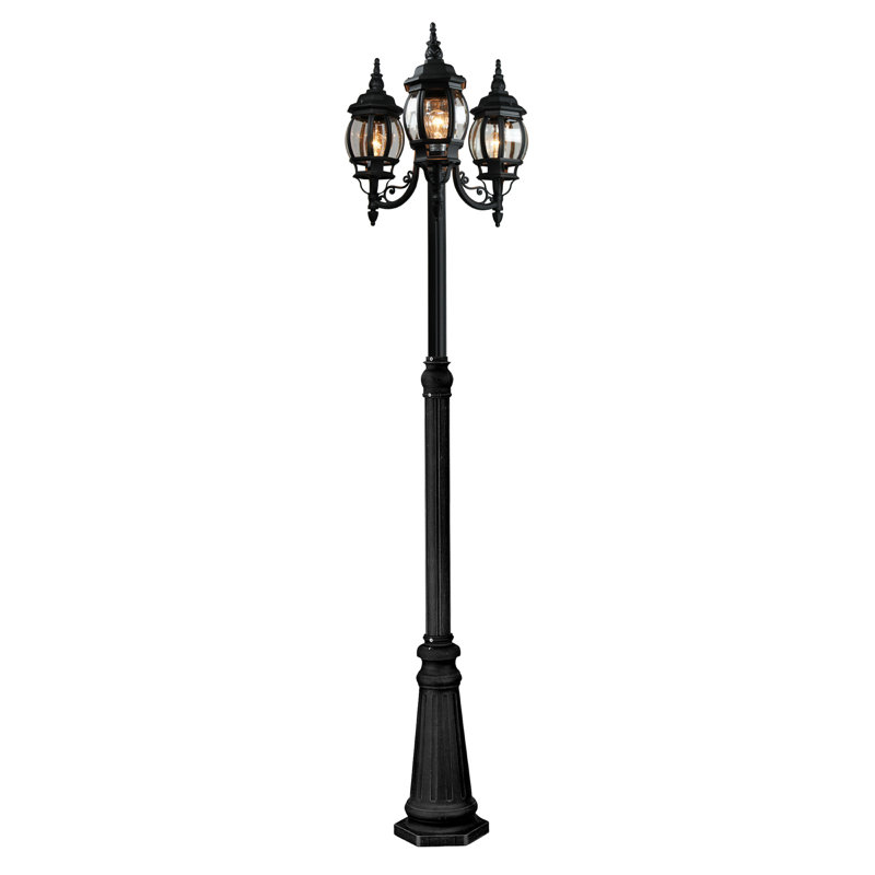 Lampadaire 3 lumières 87,5 po Classico, Noir