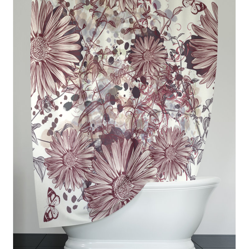 Rideau de douche simple Bloomingburg, H 83 po x l 70 po