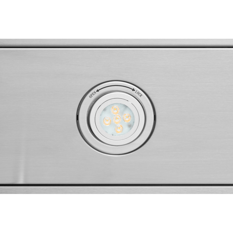 Hotte sous le meuble 30 po Hausleane Hotte de cuisine à 6 vitesses avec panneau tactile Chef Series PS38, Acier Inoxydable