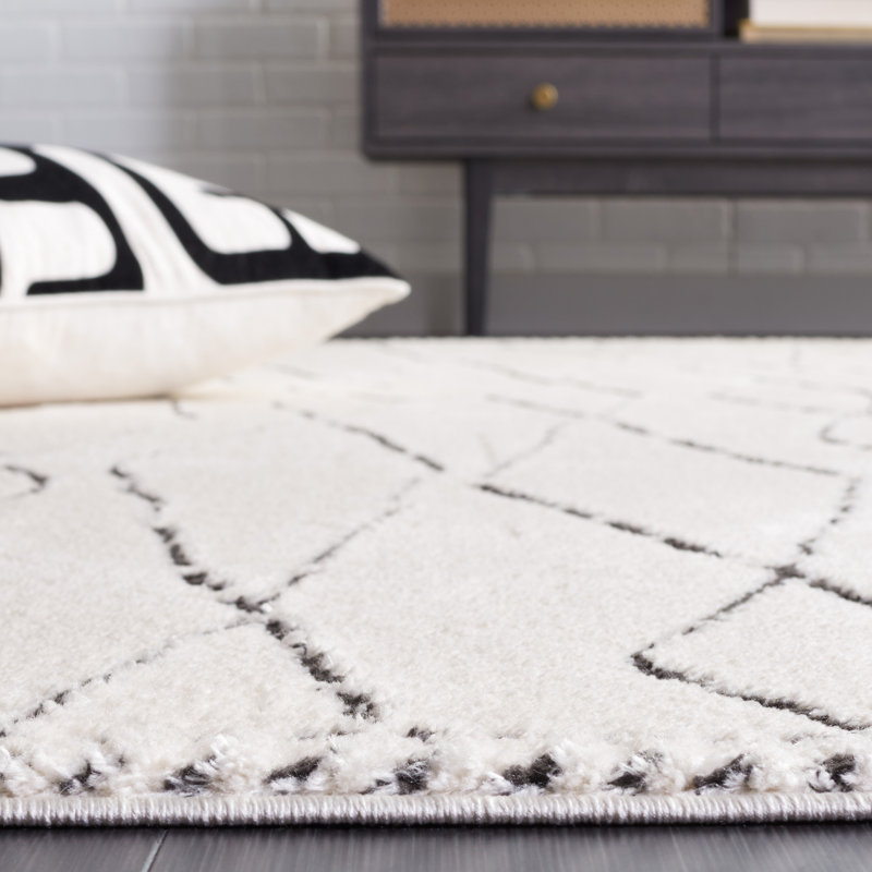 Tapis abstrait Shenay Performance, Carré 6 pi 7 po