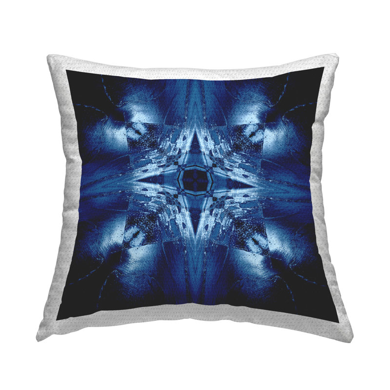 Coussin d'extérieur à imprimé mosaïque foncée par El Perkin