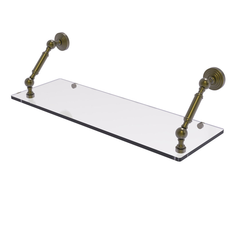 Tablette flottante Beresford, Laiton antique, H 7,3 po x l 24 po x P 8 po