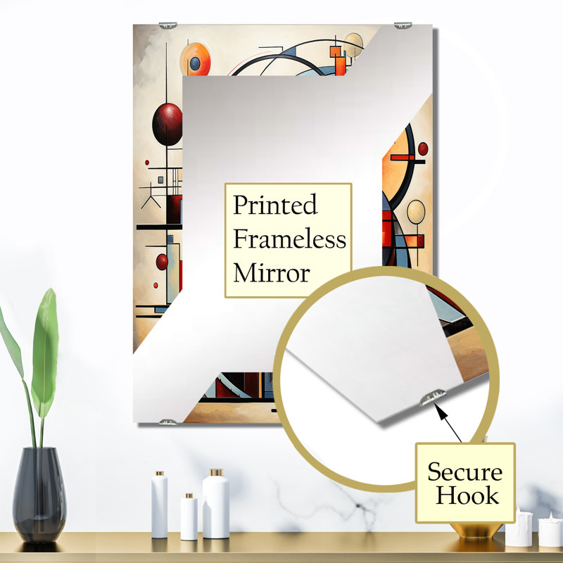 CLEIN - Miroir mural abstrait grand MIR131770, 32 po x 24 po