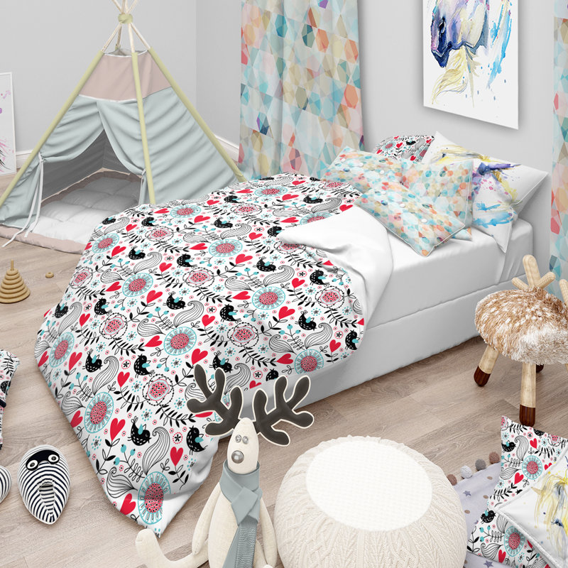 Ensemble de housse de couette Modern Kids, Housse de couette très grand + 2 taies décoratives