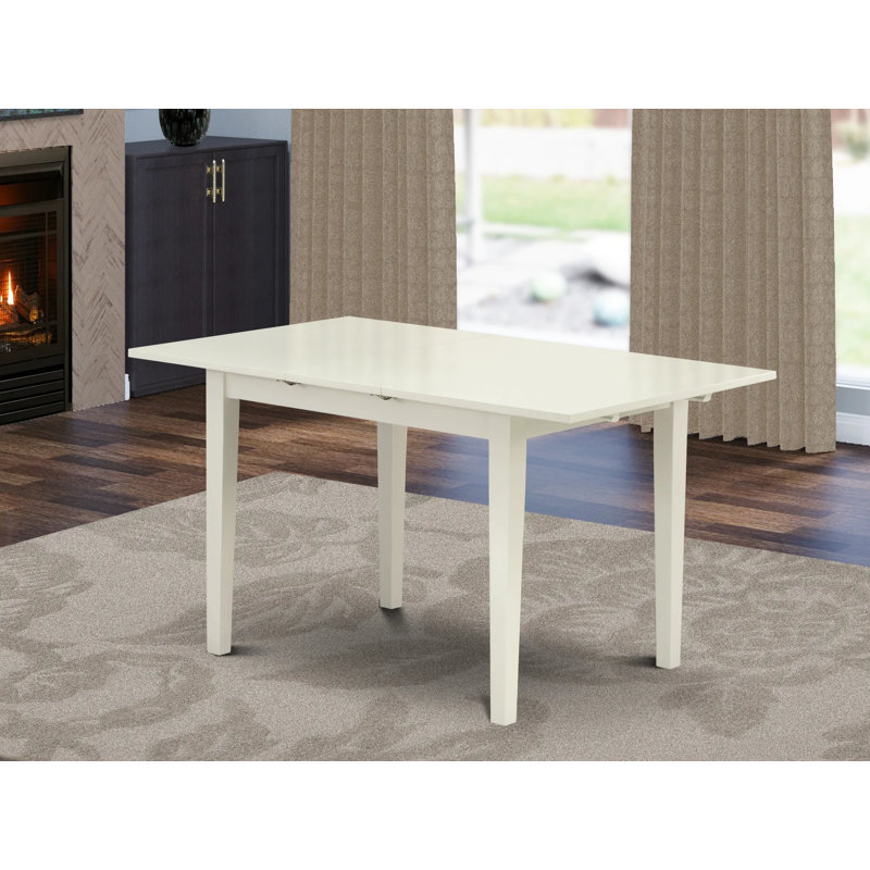 Norfolk Kitchen Table - a Rectangle Dining Table Top with Butterfly Leaf, Linen White, Linen White