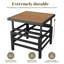 Outdoor Patio Sofa Set with 2 Double Sofas & Ottoman, Lift-Top Plastic-Wood Coffee Table, Extendable Side Table & Galvanized Iron Frame with Full Cushions