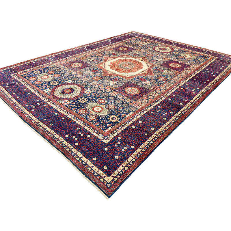 One-of-a-Kind 9′10″ X 13′7″ New Age Wool Area Rug in Navy