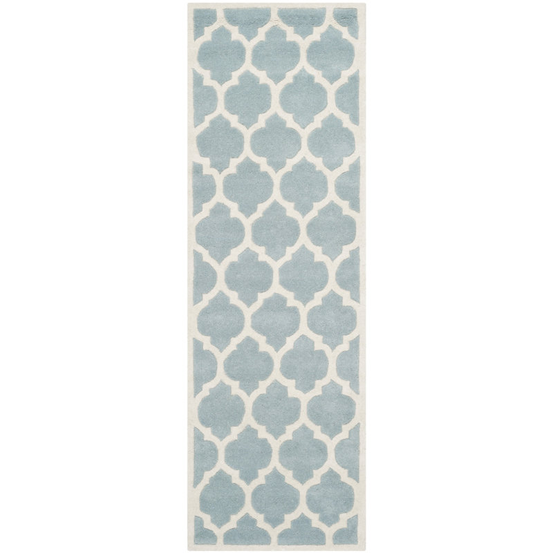 Carolene Hand Tufted Wool Geometric Rug, Runner 2'3" x 7'