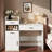 3-in-1 Vanity Desk With Flip Top Mirror And Hidden Storage