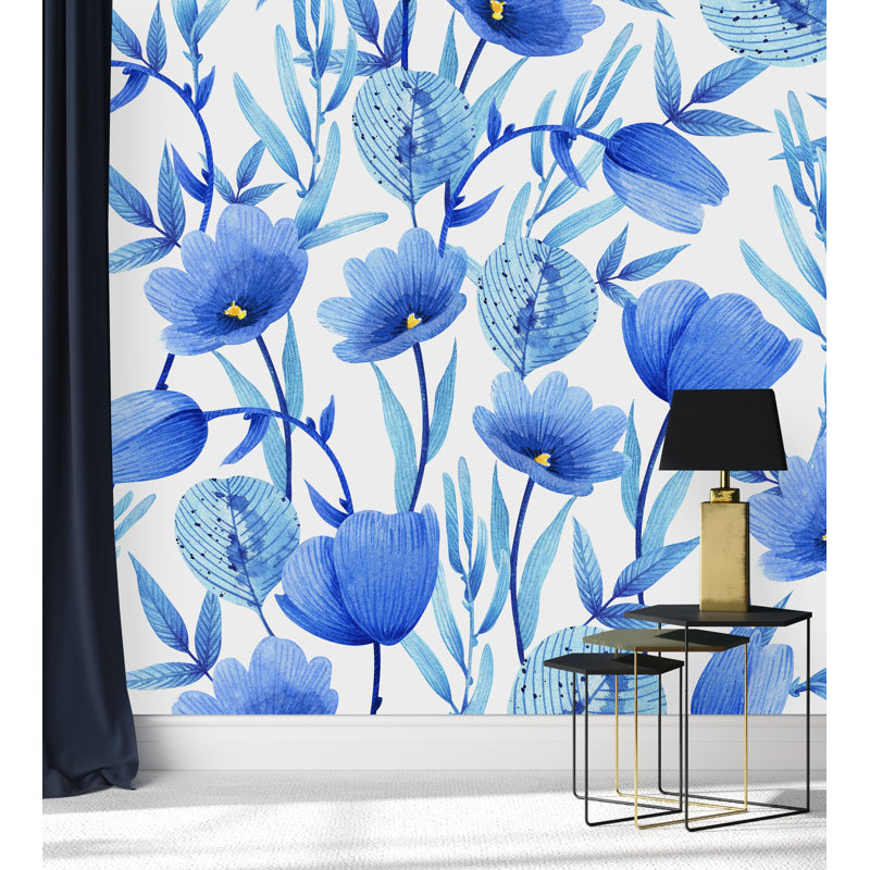 Peel & Stick Floral Wall Mural, 100" W x 8.33" L