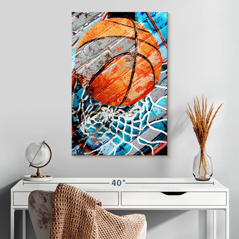 Anneau de basketball Sirci - grunge, H 30 po x l 20 po