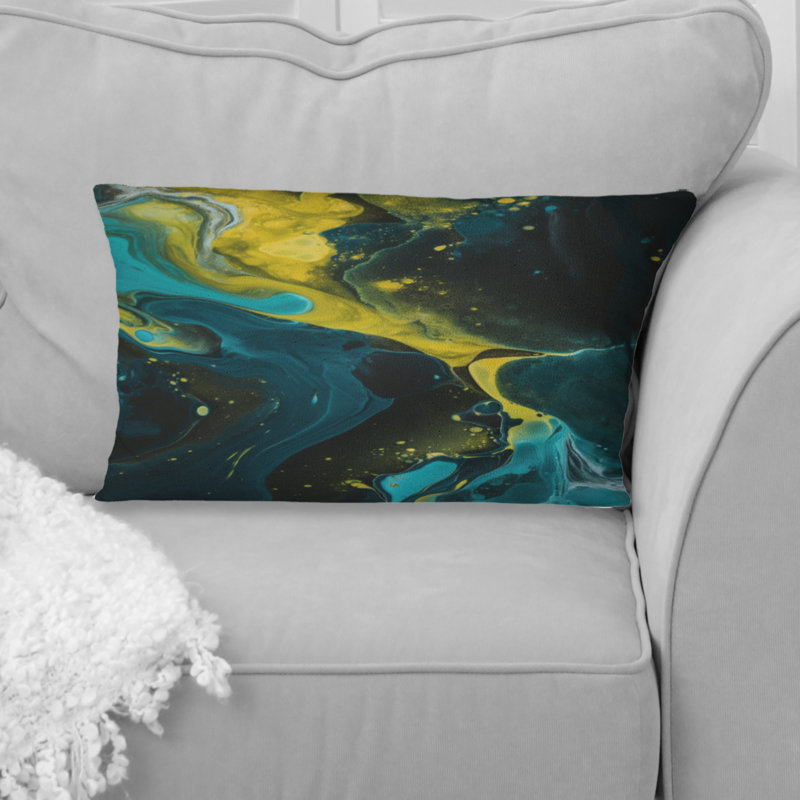 Coussin Teal and Yellow
