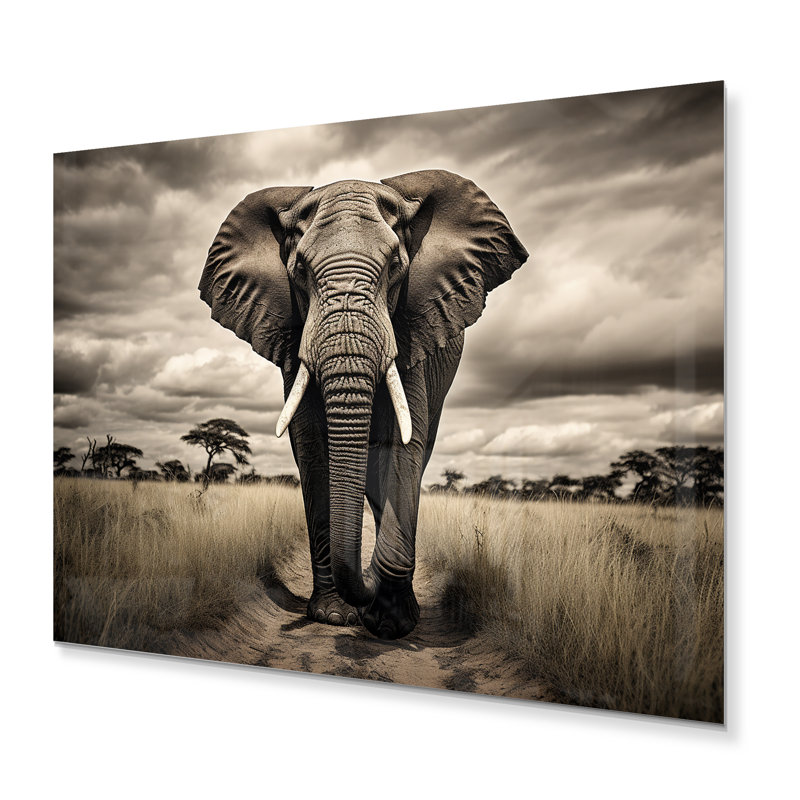 Afrique, éléphants Grace - animaux, art mural en métal, salon, H 12 po x l 20 po x P 1 po