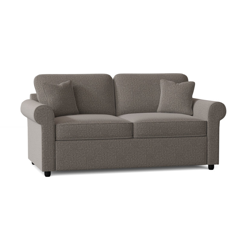 Warrington Upholstered 76'' Sofa, Drusky Charcoal Sustain® Basketweave