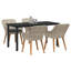 Dining Set 5 Pcs Poly Rattan