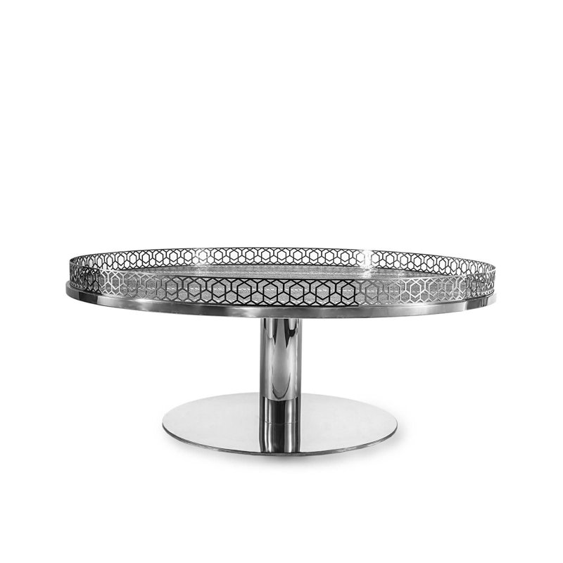 Table basse à piédestal, Argent