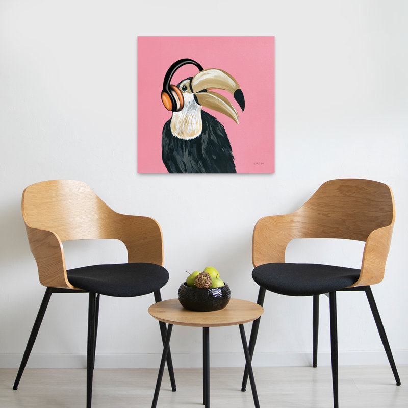 Wild I Sq, art fantaisiste tropical, H 24 po x l 24 po